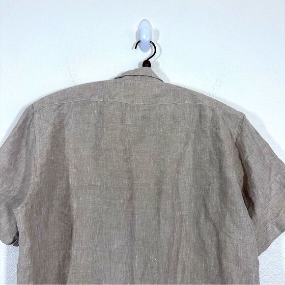 Claude Tulum Cameron 100% Linen Shirt in Beige Size S - Picture 9 of 10
